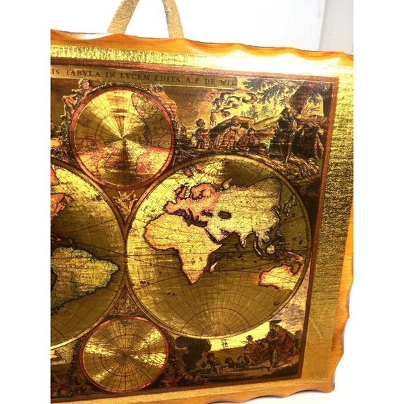 Old World Small Hanging Map Wall Plaque – Souvenir From Royal Gorge of Colorado - Picture 7 of 12